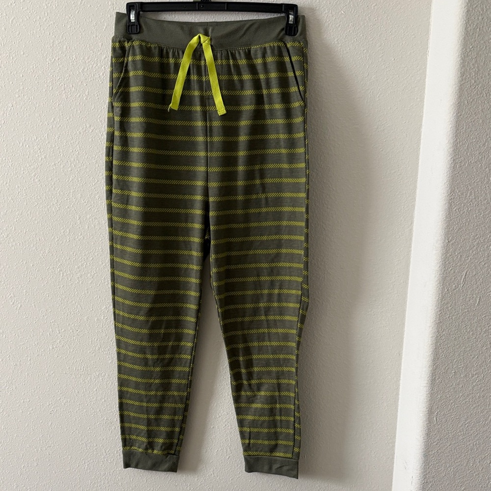 Kids Striped Green Pajama Bottoms